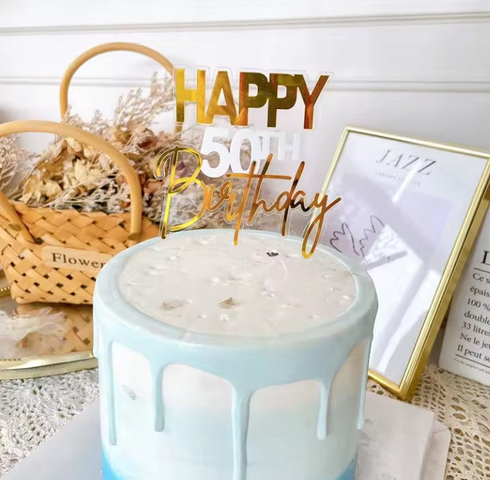 Happy 50th Birthday Cake Topper