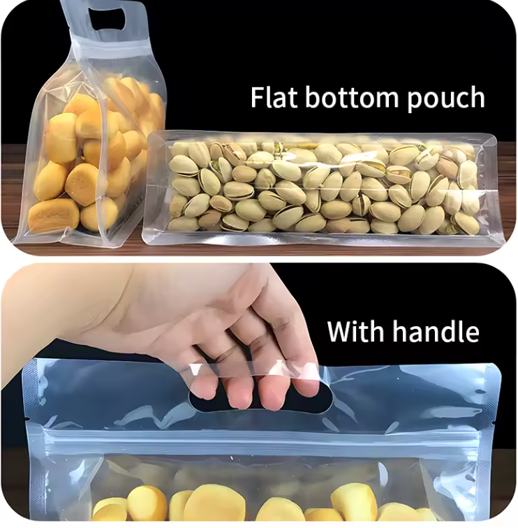 Clear Flat Bottom Zipper Pouch(10pcs)