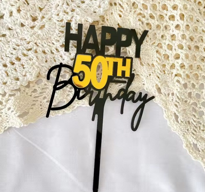 Happy 50th Birthday Cake Topper