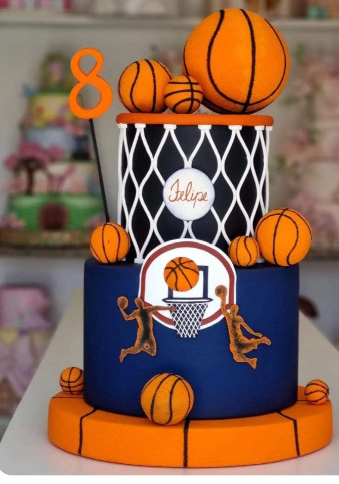 MINI BASKET BALL CAKE TOPPER