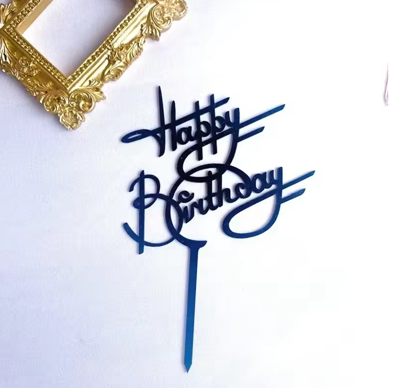 Happy Birthday Cake Topper "A"