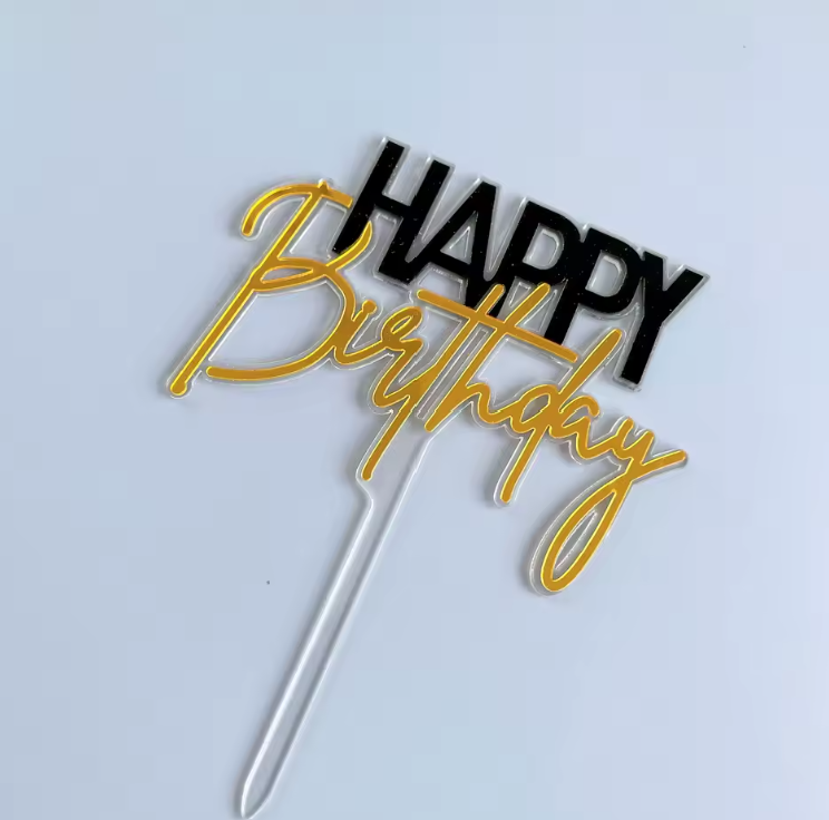 Happy Birthday Bold Cake topper