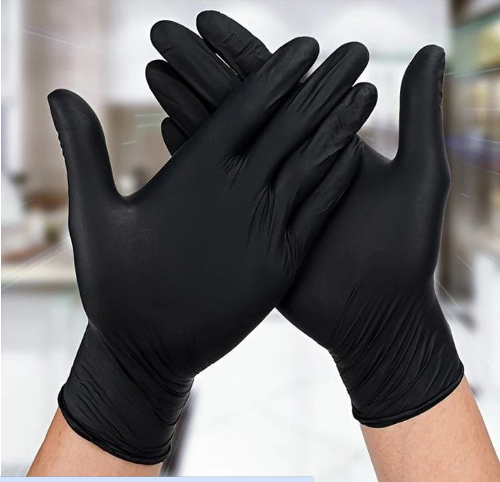 BLACK NITRILE FOOD HANDLING GLOVES (1 Pair)