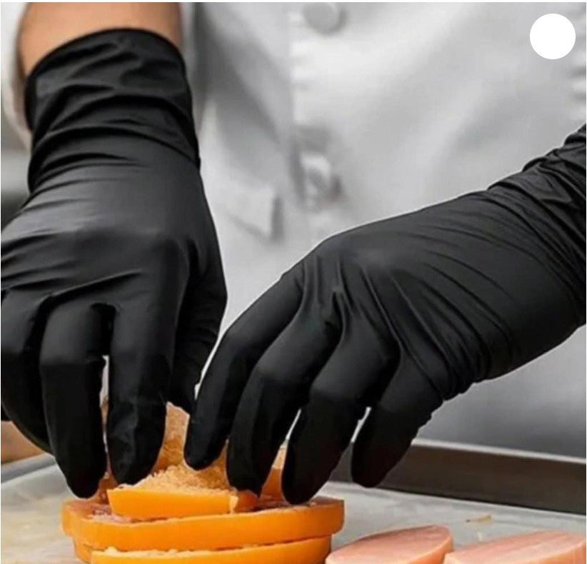 BLACK NITRILE FOOD HANDLING GLOVES (1 Pair)