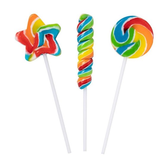 Rainbow Mini Swirl Lollipop