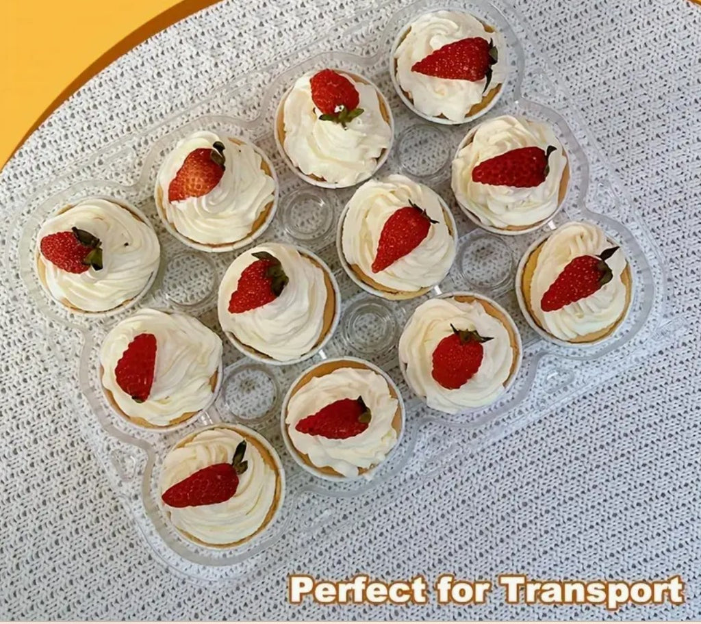 12 Hole Clear Cupcake Container