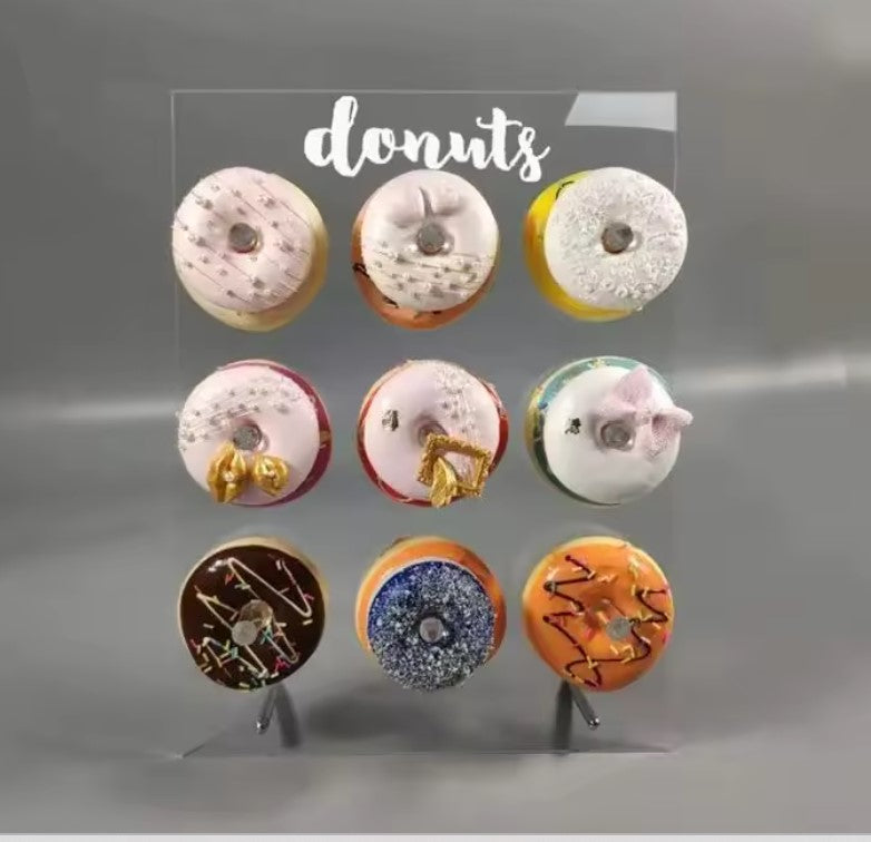12PCS CLEAR ACRYLIC DONUT STAND