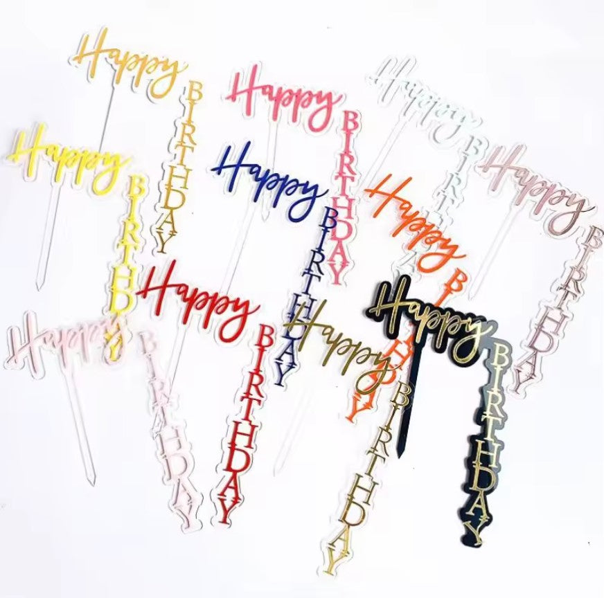 Double Layer Waterfall/ Floating / Vertical Birthday Cake Topper