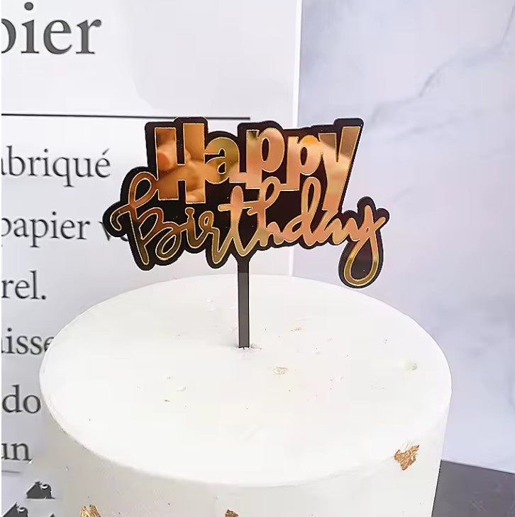 Happy Birthday Cake Topper "MT"