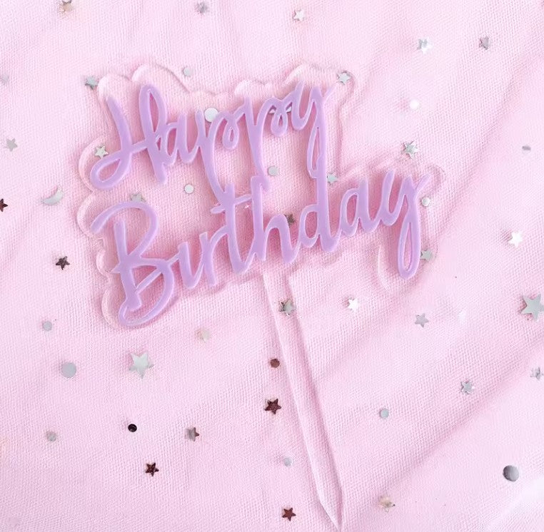 Happy Birthday Cake Topper "D"