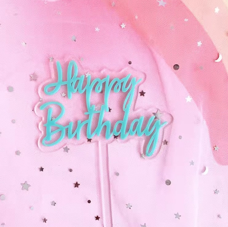 Happy Birthday Cake Topper "D"