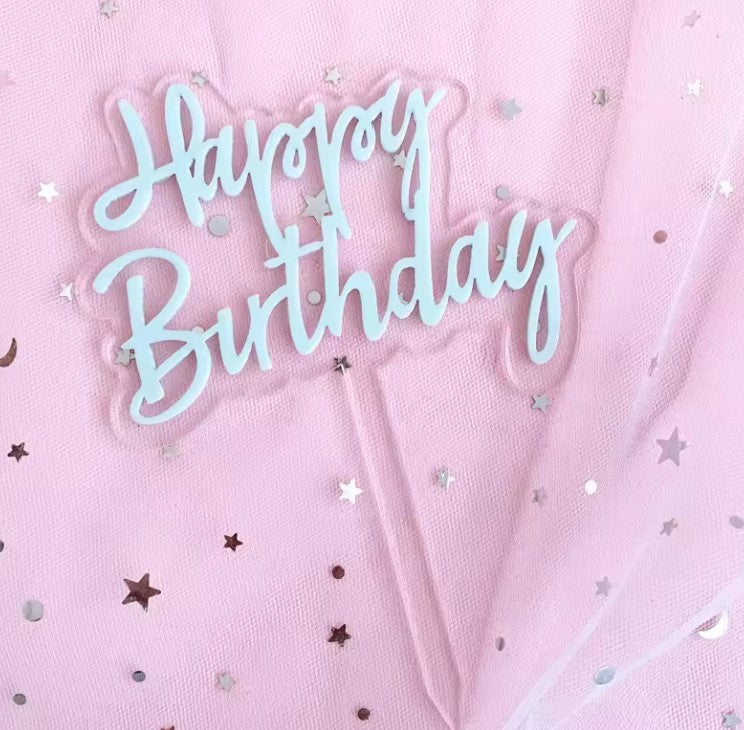 Happy Birthday Cake Topper "D"