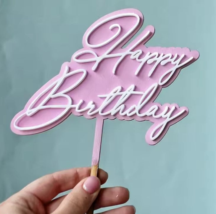 Happy Birthday Cake Topper
