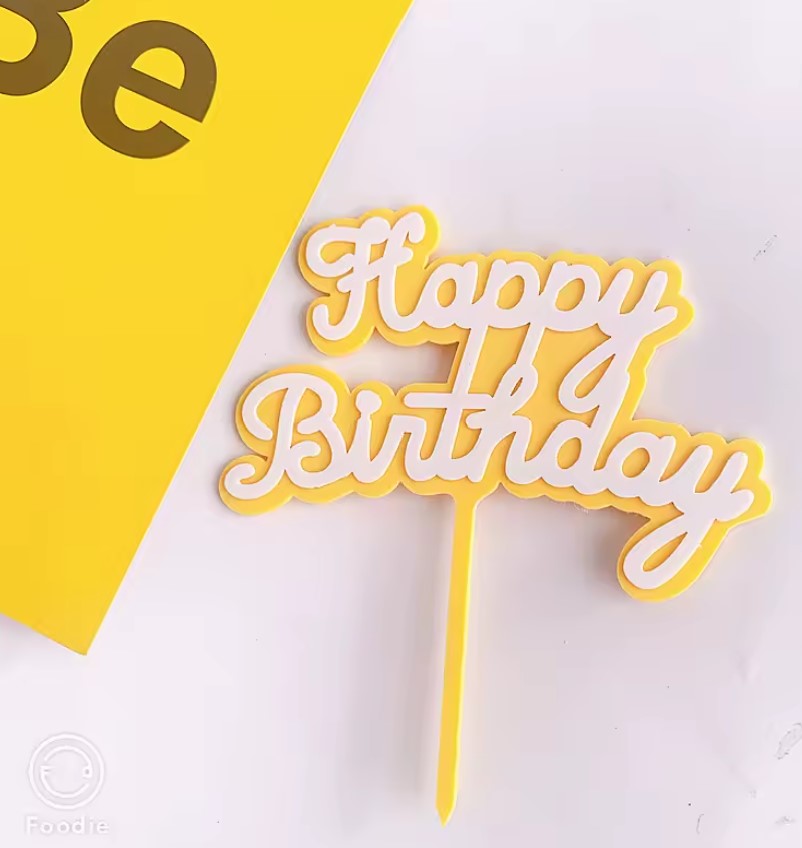 Happy Birthday Cake Topper "C"