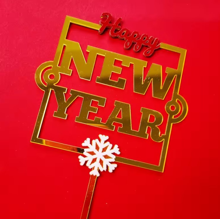 Happy New Year Cake Topper