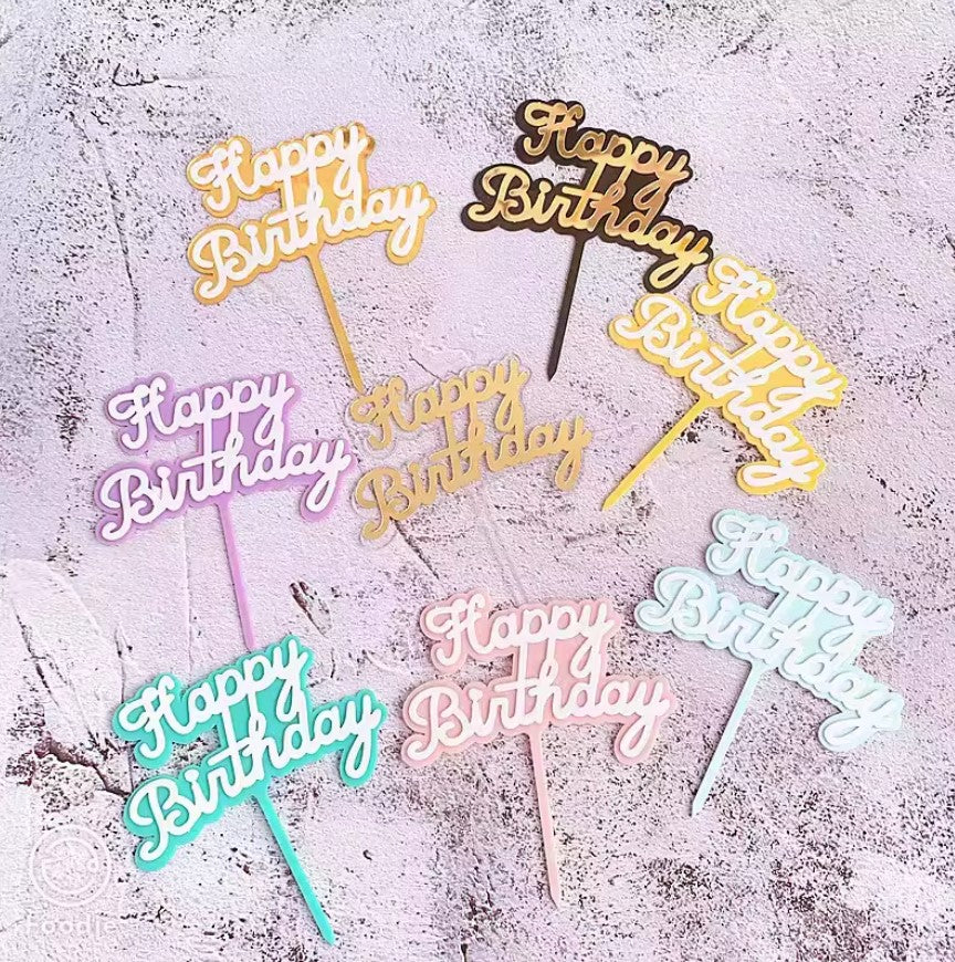 Happy Birthday Cake Topper "C"