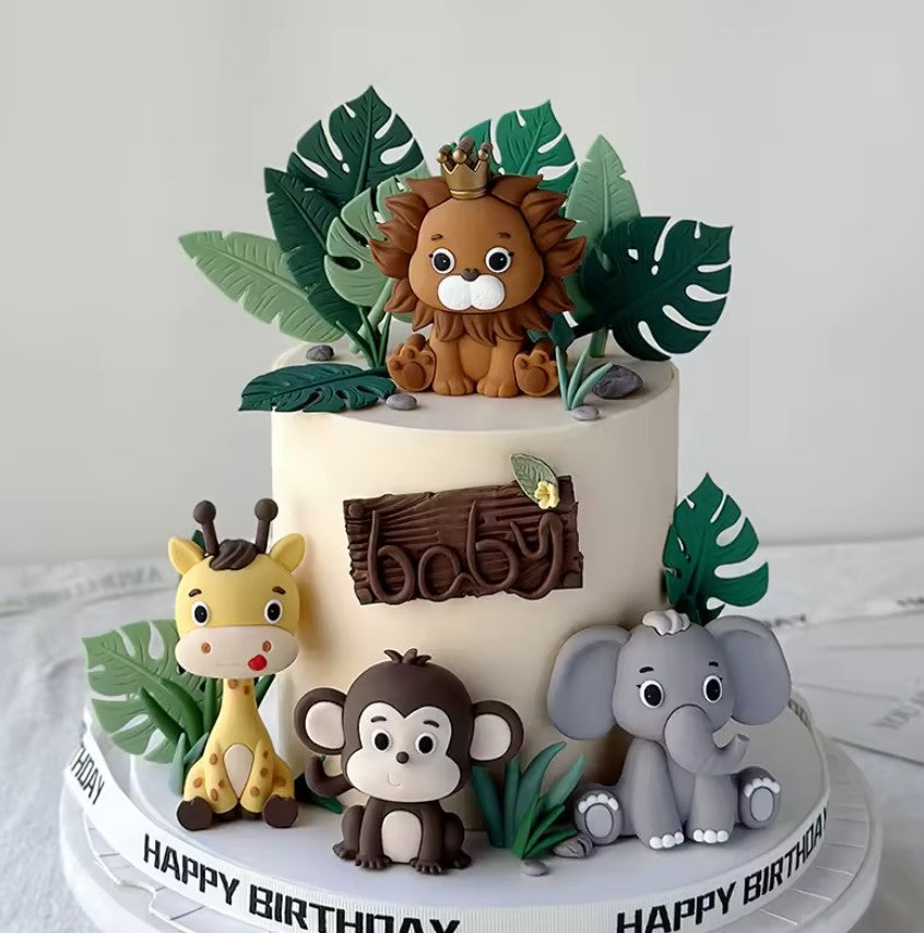 SAFARI/ JUNGLE ANIMALS CAKE TOPPER