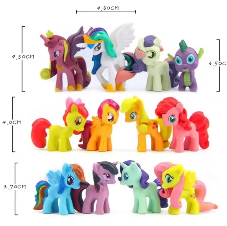 SET OF 12 LITTLE PONY CAKE TOPPER