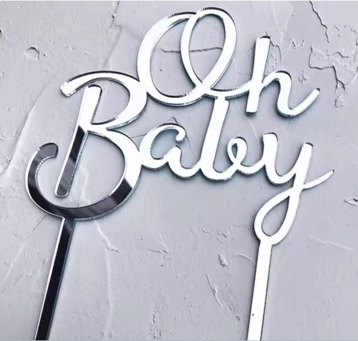Oh Baby Baby Shower Acrylic Cake Toppers