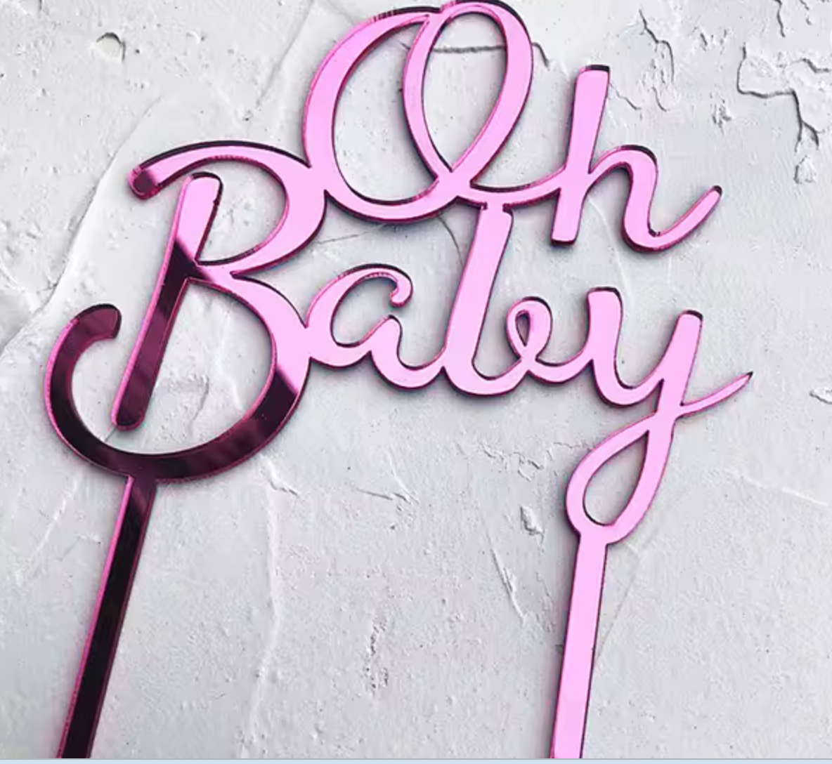 Oh Baby Baby Shower Acrylic Cake Toppers