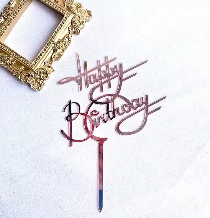 Happy Birthday Cake Topper "A"