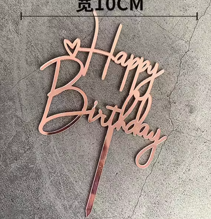 Happy Birthday Cake Topper "Lil Heart"