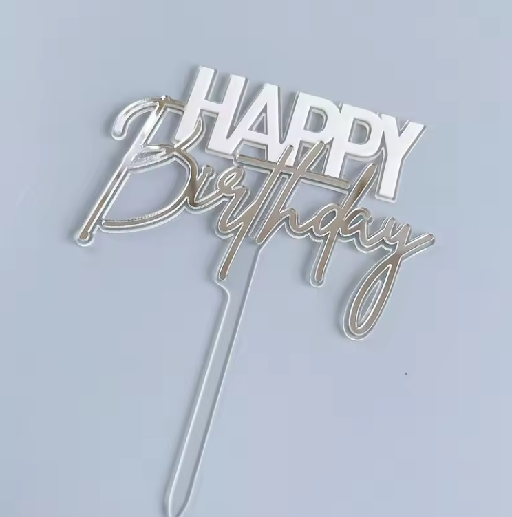 Happy Birthday Bold Cake topper