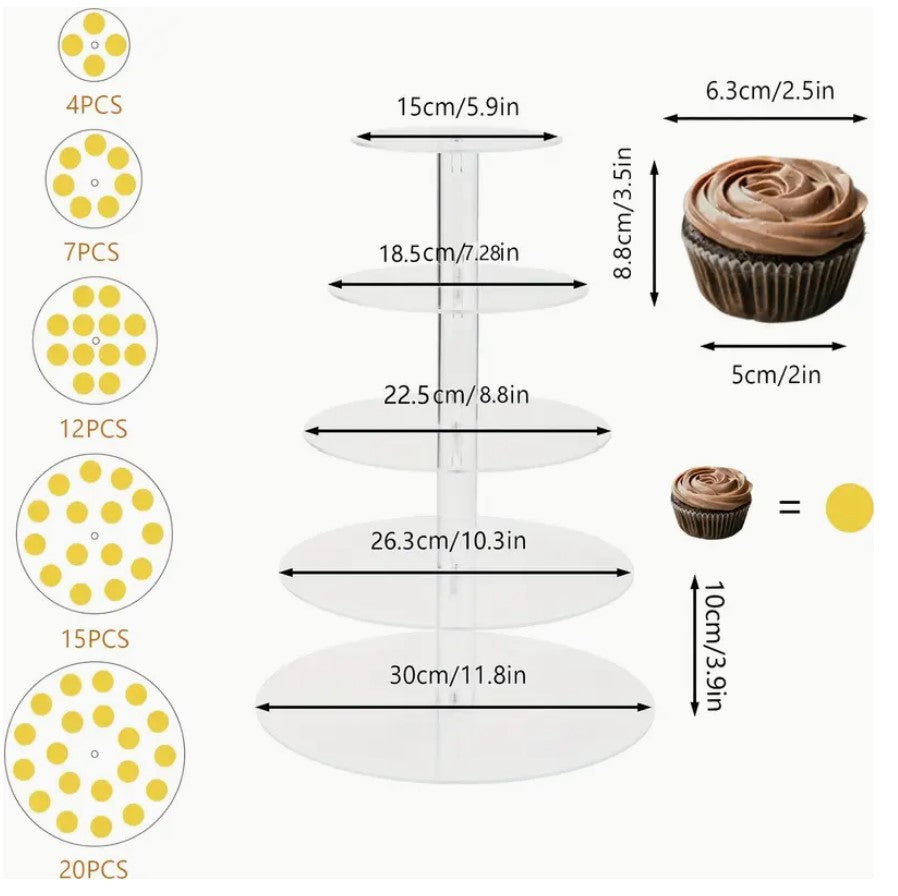4 TIER CUPCAKE STAND