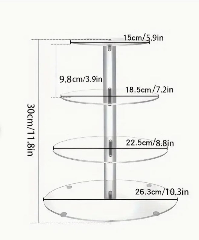 4 TIER CUPCAKE STAND