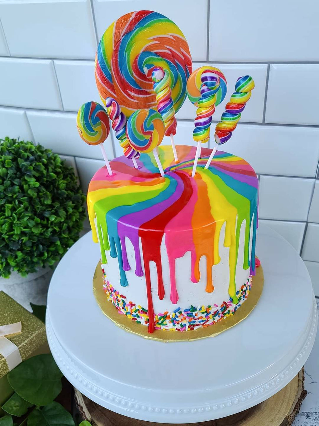 Rainbow Mini Swirl Lollipop