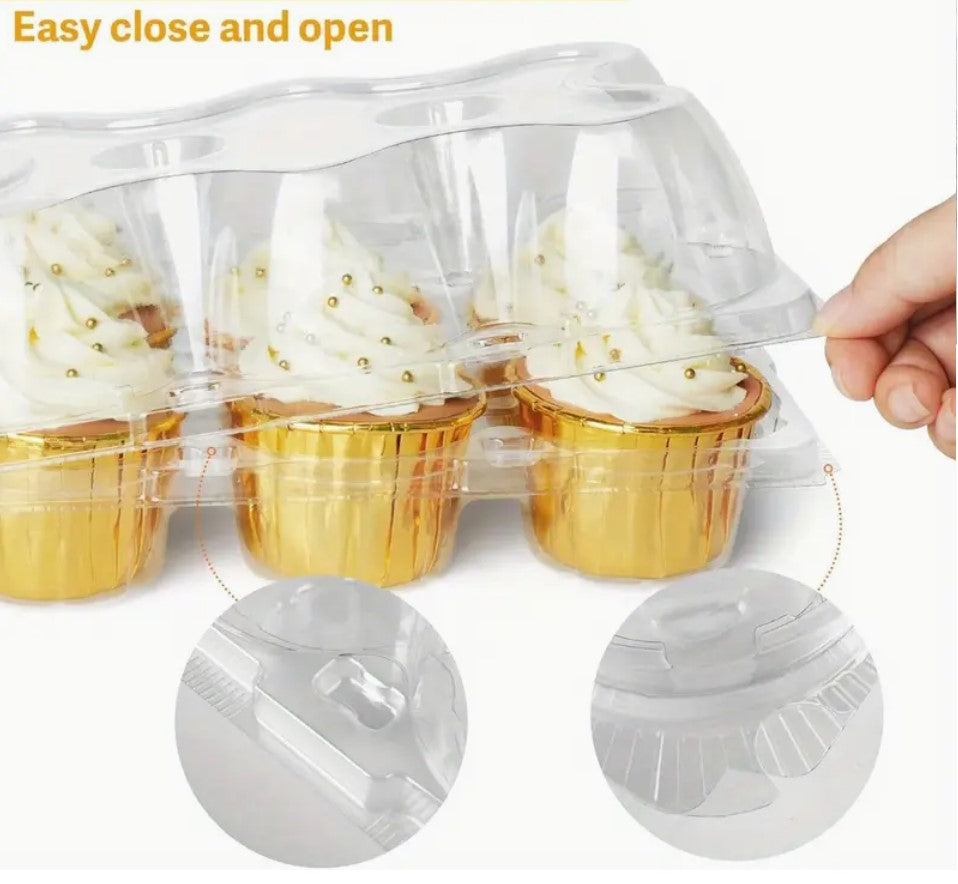 6 Hole Clear Cupcake Container