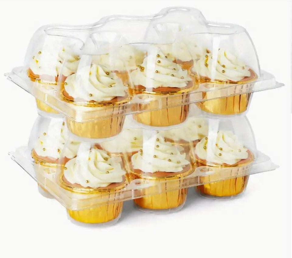 6 Hole Clear Cupcake Container