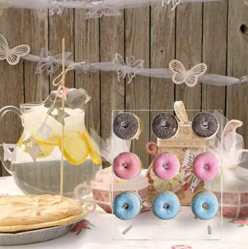 12PCS CLEAR ACRYLIC DONUT STAND