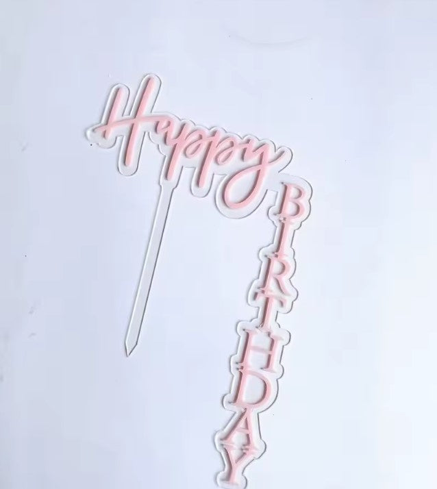 Double Layer Waterfall/ Floating / Vertical Birthday Cake Topper